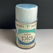 TESTORS 8 BLUE SPRAY PLA ENAMEL PAINT for models slot cars VINTAGE 12-8