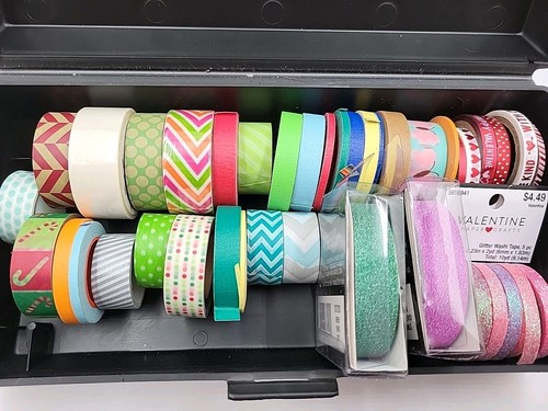 Lot of 30+ Rolls of WASHI TAPE - Some NEW or Barely Used!!