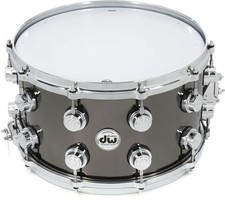 DW Collector's Series Metal Snare Drum - 8 inches x 14 inches, Black Nickel Over