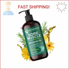 Sore Muscle Massage Oil for Massage Therapy with Arnica, Eucalyptus Tea Tree O
