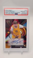 Austin Reaves 2023 Finest Autograph Red Black Vapor /10 PSA 10 Auto 10 POP 1
