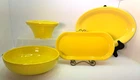 4Fiestaware Homer Laughlin Yellow Hostess Bowl Bistro Bowl Oval & Oblong Platter