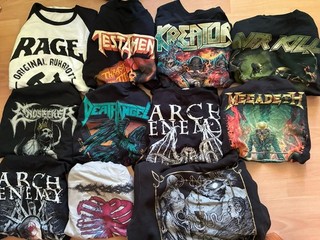 Metal Shirt Tourshirt Sammlung L XL 8 Shirts 2 Longsleeves 1 Zipper