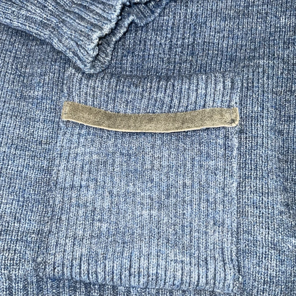 Винтажный J. Blair мужской XXL кардиган свитер замши плеча акценты дедушка Core  - Изображение 3 из 4