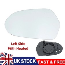 For Audi A6 C7 2011- 2018 Left Door Wing Mirror Glass Heated Passenger Side New