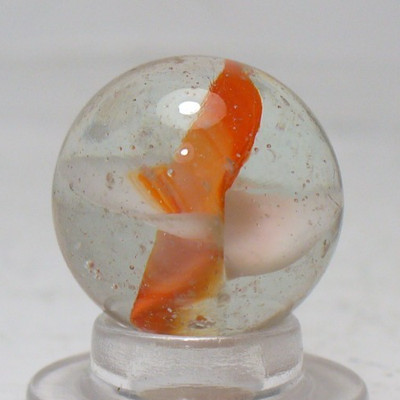 #1094 Vintage Cats Eyes Marble 4 Vane 2 color Cross thru. MK St. Mary s .610