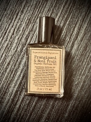 Frangipani & Noni Fruit Organic Perfume Oil (Handmade, All Natural, Plumeria)