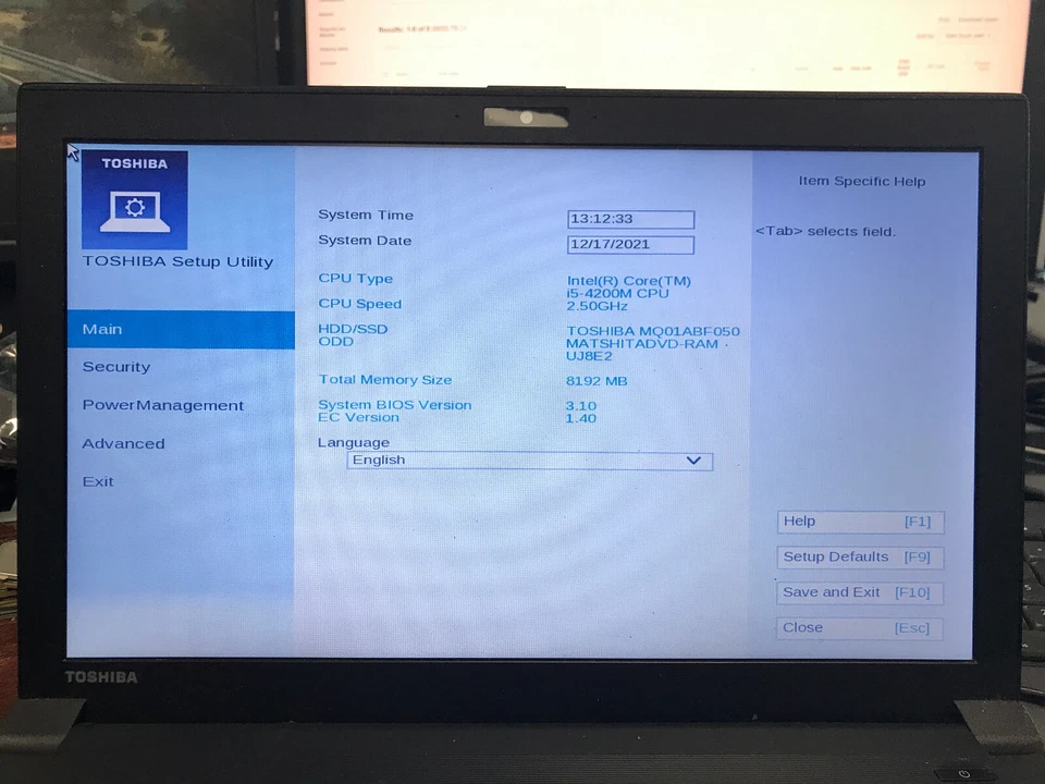 Подлинный ноутбук Toshiba Tecra A50-A1550 15,6 дюйма матовый ЖК-экран в сборе - Изображение 3 из 3