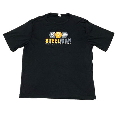 Steelman Triathlon Men's Medium Pullover T-Shirt Short Sleeve Black