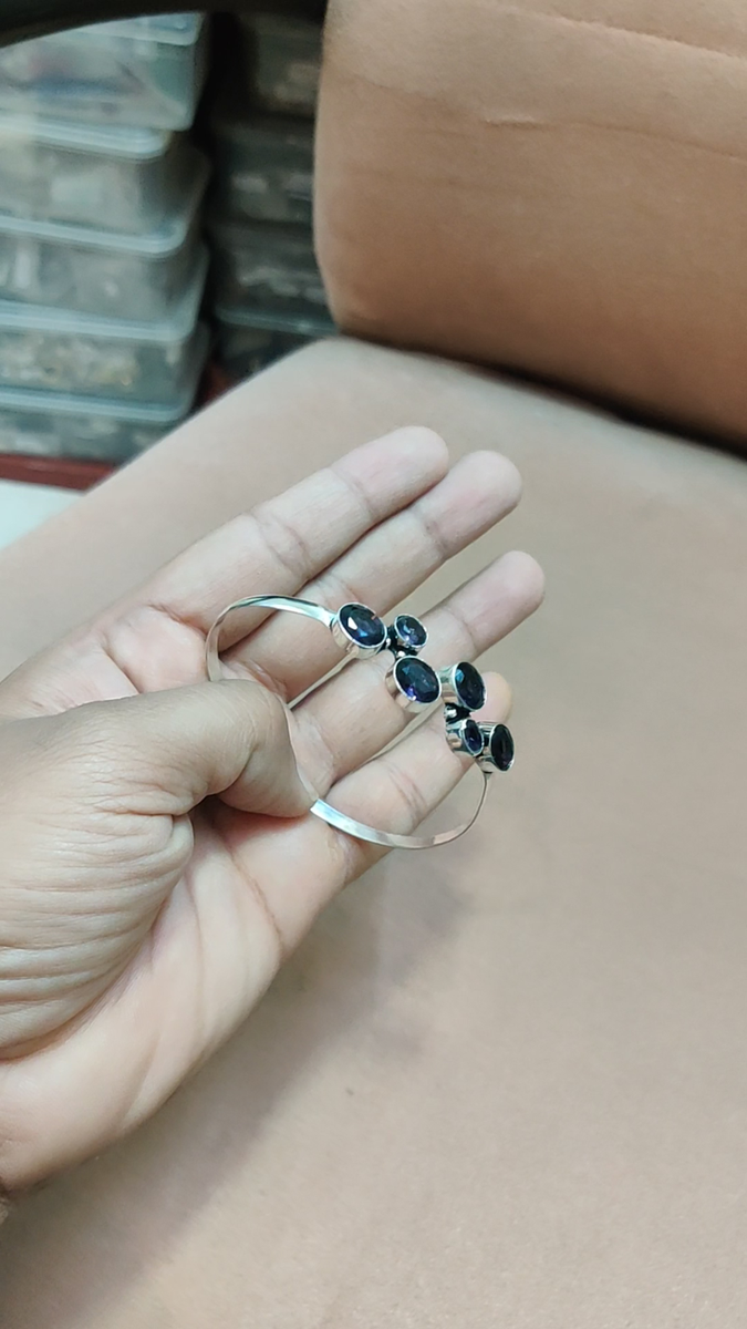 Faceted African Amethyst Multi Gemstone 925 Sterling Silver  display picture 1