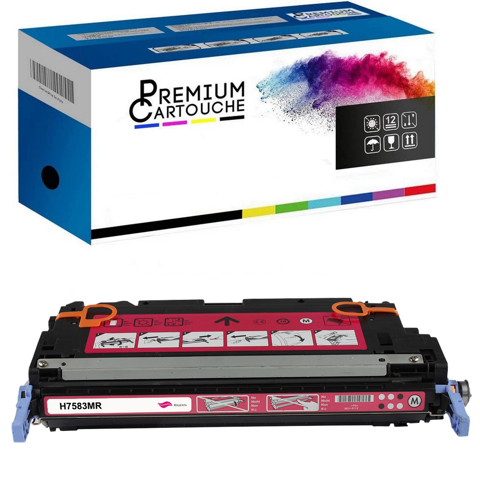 Toner EP717 Q7583 magenta compatible pour imprimante laser de bureau standard