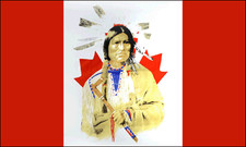 Canada Indian Flag 5 x 3 FT - 100% Polyester With Eyelets Native Canadian