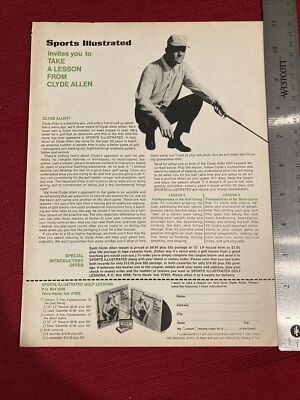 Clyde Allen Sports Illustrated Golf Lessons Offer 1971 Print Ad Great To Frame!
