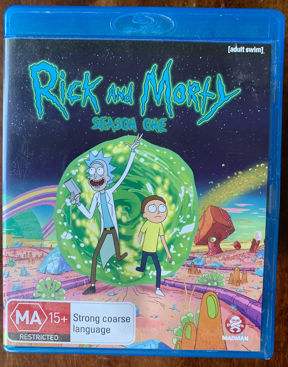 Rick and Morty Season 1 Blu ray Cartoon Network Animated Comedy TV Series