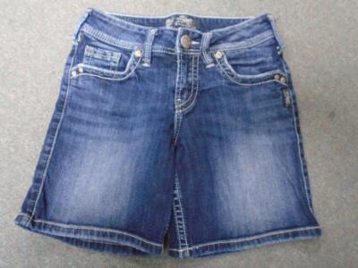 Womens Silver Jeans Suki Shorts Sz 26 Waist