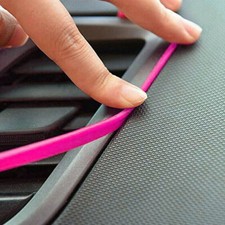 5m Car Door Gap Edge Line Molding Trim Strip Decor Car Interior Accessories Pink