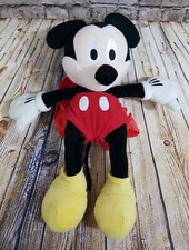 Disney Mickey Mouse Plush Backpack Small Zippered Pocket Adjustable Strap