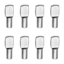 100 Pcs Shelf Pins Pegs,5mm Spoon Shape Nickel Plated Shelf Support Pegs