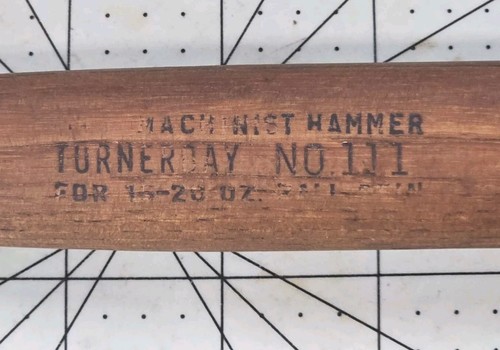 Turner Day 12oz Machinist Hammer No 111 Hickory Vintage - Picture 2 of 5