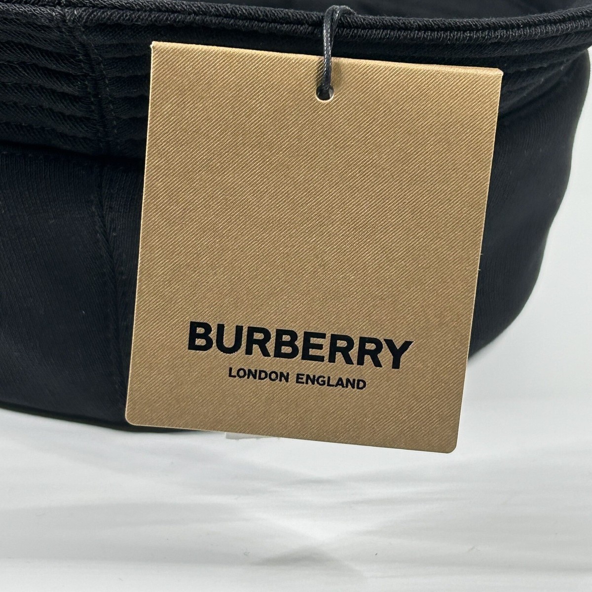帽子 BURBERRY LONDON New Burberry London Logo Bucket Hat Size Large Black $390 | eBay