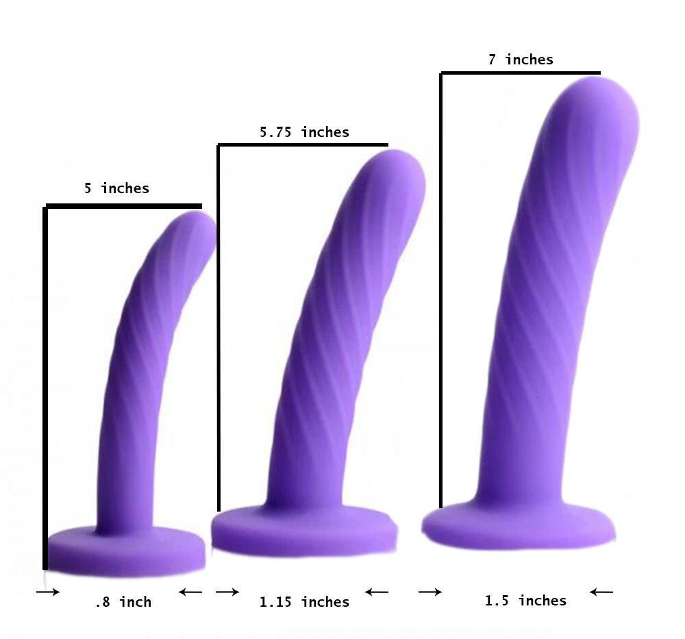 Silicone Strap-On Dildo Set Anal Vaginal Lesbian Sex Toys Couples Pegging |  eBay