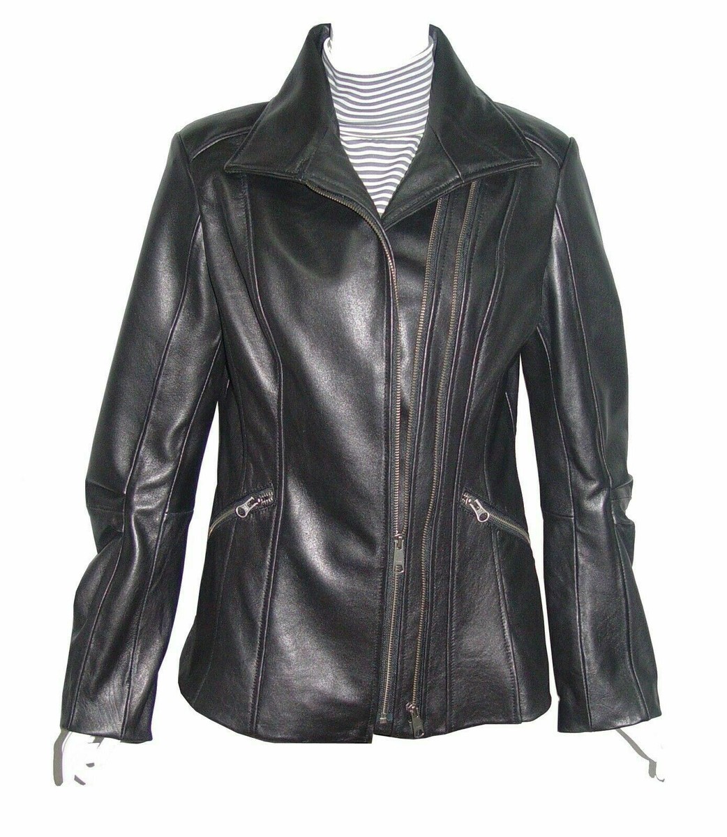 Plus Size All 4196 Leather Moto Jackets Clothing Womens Genuine Soft