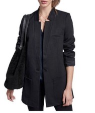 Hush Shelley Black Fitted Single Breasted Blazer Work Smart Comfy Uk 12