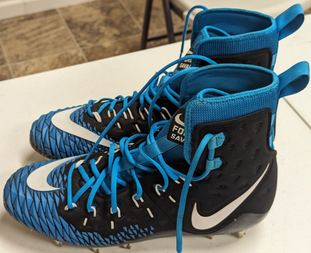 Nike Force Savage Elite TD Football Cleats Size 14 Lace Up AJ6603-009 Black Blue Nike Force Savage Elite Men Size 12.5 Football Cleats Miami  main image 4