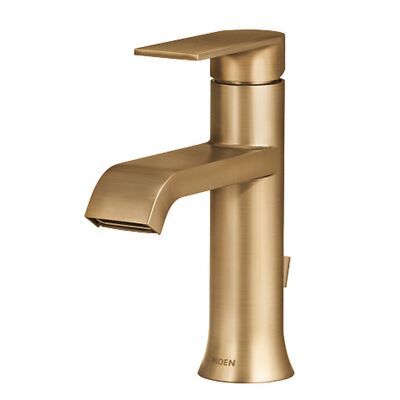 Moen WS84760BZG Genta Single-Handle Bathroom Faucet In Bronzed Gold