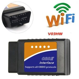 ELM327 WIFI OBD OBDII Auto Car Diagnostic Scan Tool Scanner For IOS Android   fu 