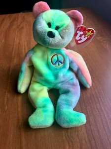 peace beanie baby pvc pellets