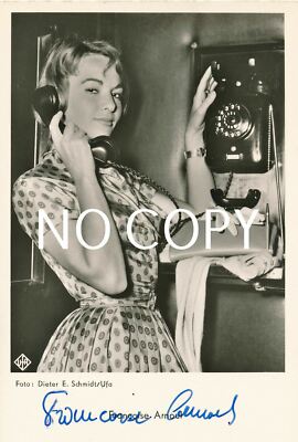 100% Original Autogramm Karte handsigniert Francoise Arnoul C1.22
