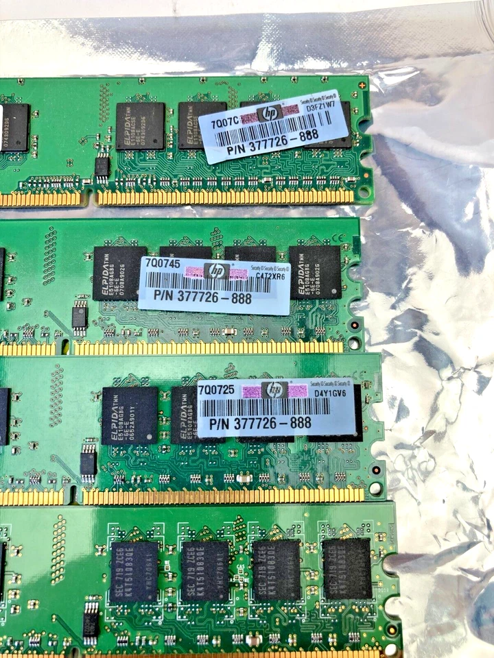 Elpida & Samsung 1GB 2Rx8 PC2-5300U-555 DDR2-667 Desktop RAM Memory - Image 4 of 4