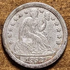 1852 Seated Liberty Dime Silver Extra Fine XF Nice Details