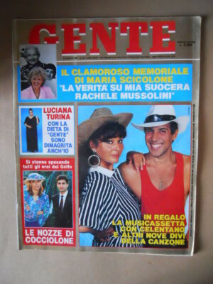 GENTE n�32 1991 Adriano Celentano Claudia Mori Alessandro Nannini Alfa 75 [M22]