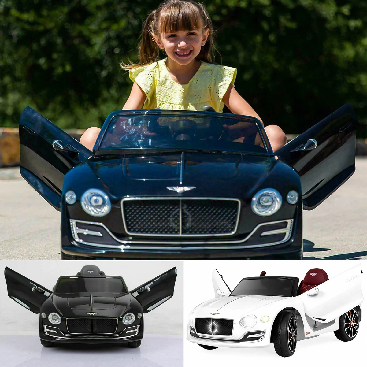 Luxurious White Bentley GTC Ride-On Car for Kids