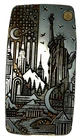 10 ozt 999 Fine Silver Art Bar- CITY OF LIBERTY - ADAMO TECHNE - Limited Edition