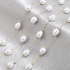 Gold Stainless Steel Chain Shell made Beaded diy Jewelry Making Chain