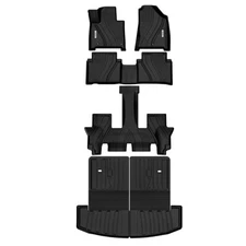 OEDRO Floor Mats Trunk Mat w/Backrest Mat for 2024-2025 Hyundai Santa Fe Hybrid