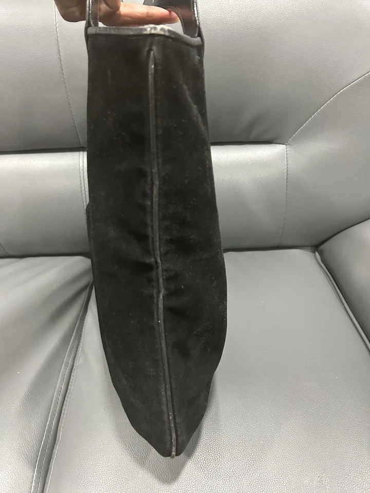 Vintage Celine Black Suede Tote - Image 3 of 4