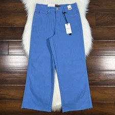 Judy Blue Women's Size 9 / 29 Blue High Waist Wide Leg Cropped Jeans Pants