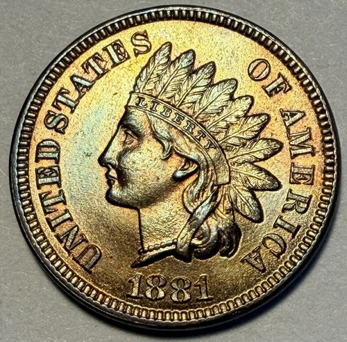 1881 Indian Cent, Gem BU, Sharp Strike!