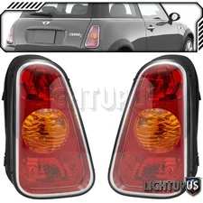 Pair LH RH Halogen Red/Amber Tail Lights for MINI 02-06 COOPER Hatchback