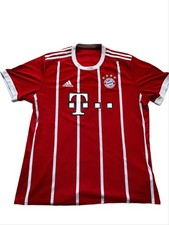 Bayern Munich Adidas 2017-18 Red Home Soccer Jersey Men's XL