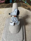 Vintage Sterling Silver and Multistone Inlay Snoopy Ring*02-236*