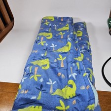 Parent's Choice Dinosaurs Baby Blanket Blue Green Orange Palm Trees Footprints