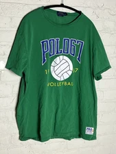 Polo Ralph Lauren Men’s Classic Fit RL 67 Volleyball Graphic T-Shirt Green XL