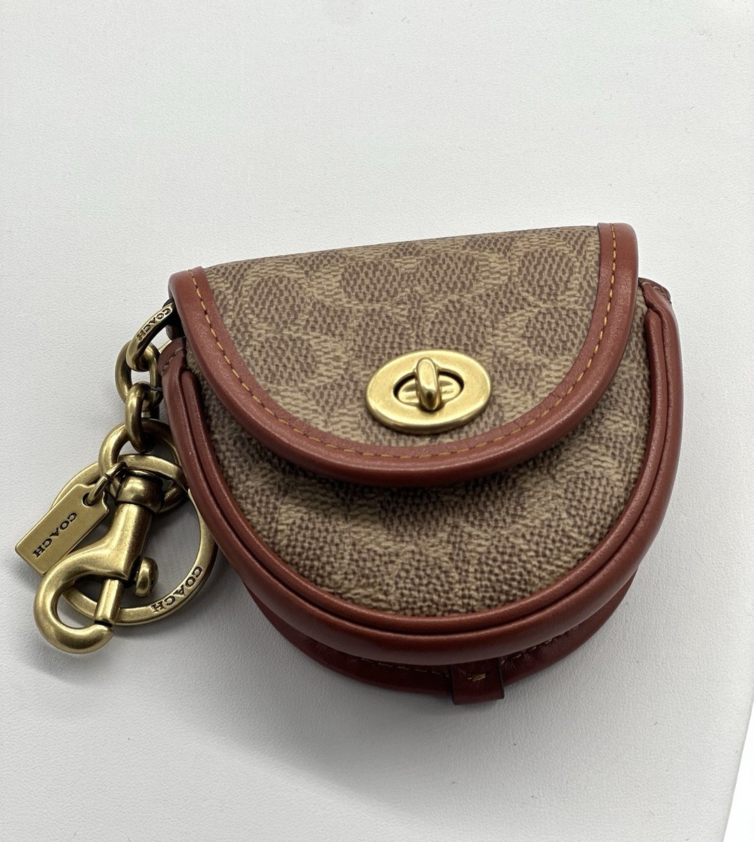 Coach Mini Saddle Bag Charm In Signature Canvas | eBay