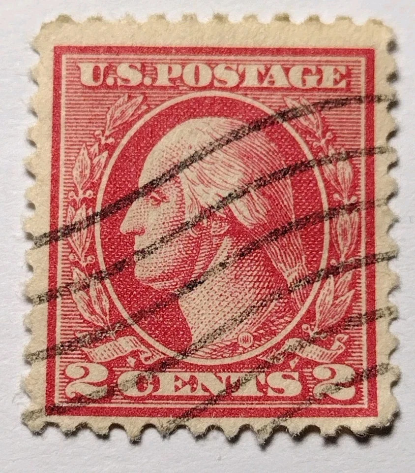 US STAMP Rare 1914 George Washington Red Two 2 Cent Postage Stamp C25-424 - Image 2 of 3