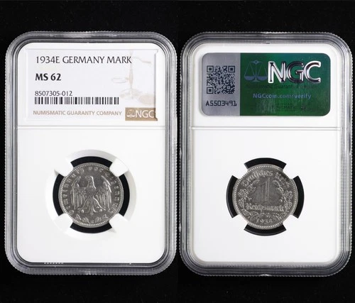 1934E GERMANY MARK NGC MS 62